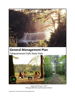 General Management Plan Tahquamenon Falls State Park