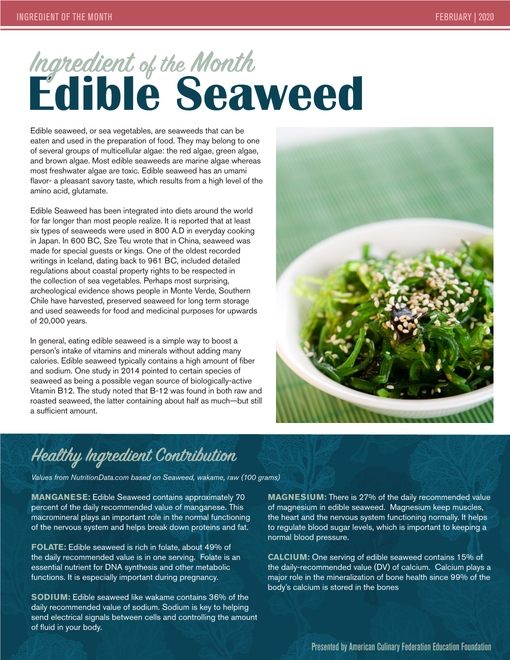 Edible Seaweed Edible Seaweed, Or Sea Vegetables, Are Seaweeds That Can ...