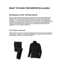 What to Pack for Winter in Alaska