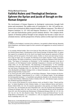 Ephrem the Syrian and Jacob of Serugh on the Roman Emperor