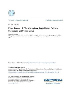 The International Space Station Partners: Background and Current Status