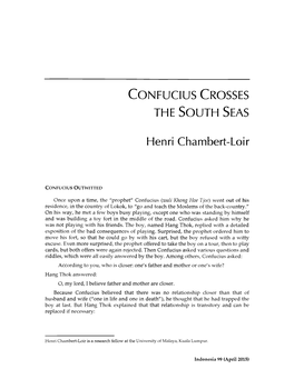 Confucius Crosses the South Seas Henri Chambert-Loir
