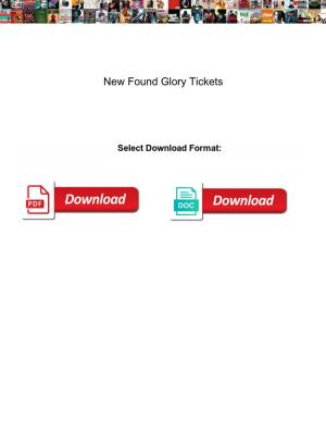 New Found Glory Tickets