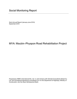 Maubin–Phyapon Road Rehabilitation Project