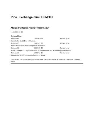Pine-Exchange Mini-HOWTO