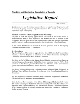 Legislative Report