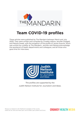 Team COVID-19 Profiles