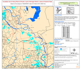 Inundation Due to Heavy Rains & Floods in Part of Srinagar District