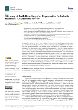 Efficiency of Teeth Bleaching After Regenerative Endodontic Treatment: a Systematic Review