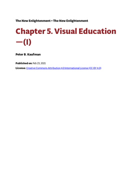 Chapter 5. Visual Education —(I)