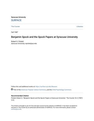 Benjamin Spock and the Spock Papers at Syracuse University