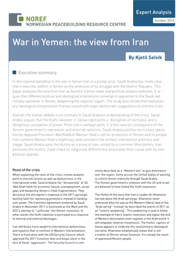 War in Yemen: the View from Iran