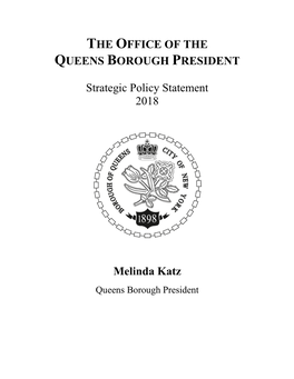 Strategic Policy Statement 2018 Melinda Katz