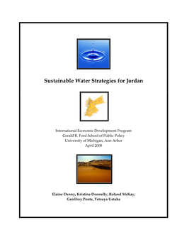 Sustainable Water Strategies for Jordan