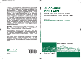 AL CONFINE DELLE ALPI Culture, Valori Sociali E Orizzonti Nazionali Fra Mondo Tedesco E Italiano (Secoli XIX-XX)