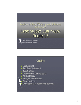 Case Study: Sun Metro Route 15