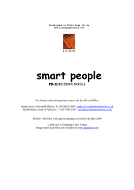 Smart People UK Notes