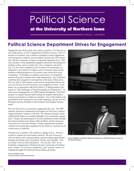 Political Science at the University of Northern Iowa at the University of Northern Iowa