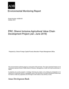48358-001: Shanxi Inclusive Agricultural Value Chain Development