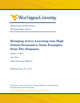 Bringing Active Learning Into High School Economics: Some Examples from the Simpsons