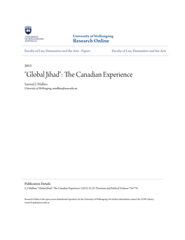 "Global Jihad": the Canadian Experience