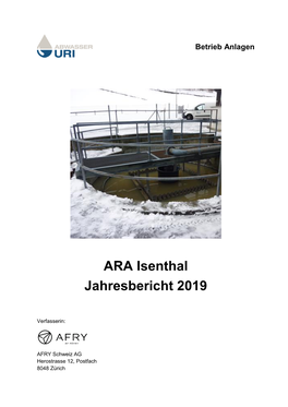ARA Isenthal Jahresbericht 2019