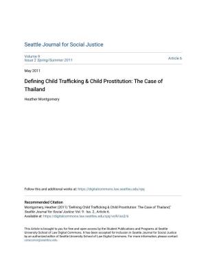 Defining Child Trafficking & Child Prostitution: the Case of Thailand
