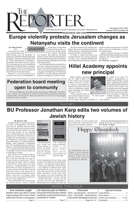 Happy Chanukah BU Professor Jonathan Karp Edits Two Volumes Of