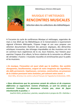 Rencontres Musicales