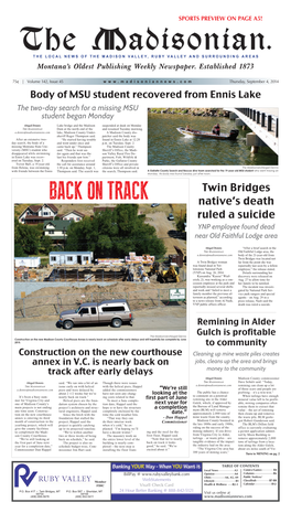 Twin Bridges Native's Death Ruled a Suicide