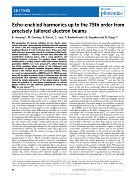 Echo-Enabled Harmonics up to the 75Th Order from Precisely Tailored Electron Beams E