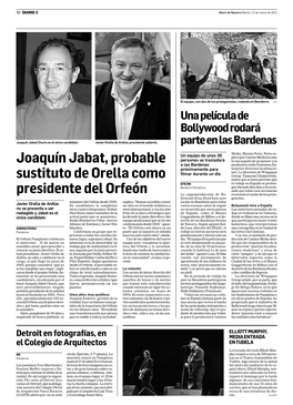 Joaquín Jabat, Probable Sustituto De Orella Como Presidente Del Orfeón