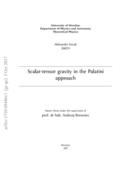 Scalar-Tensor Gravity in the Palatini Approach