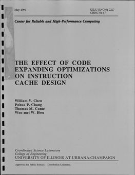 The Effect of Code Expanding Optimizations on Instruction Cache Design
