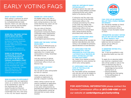 Early Voting Faqs
