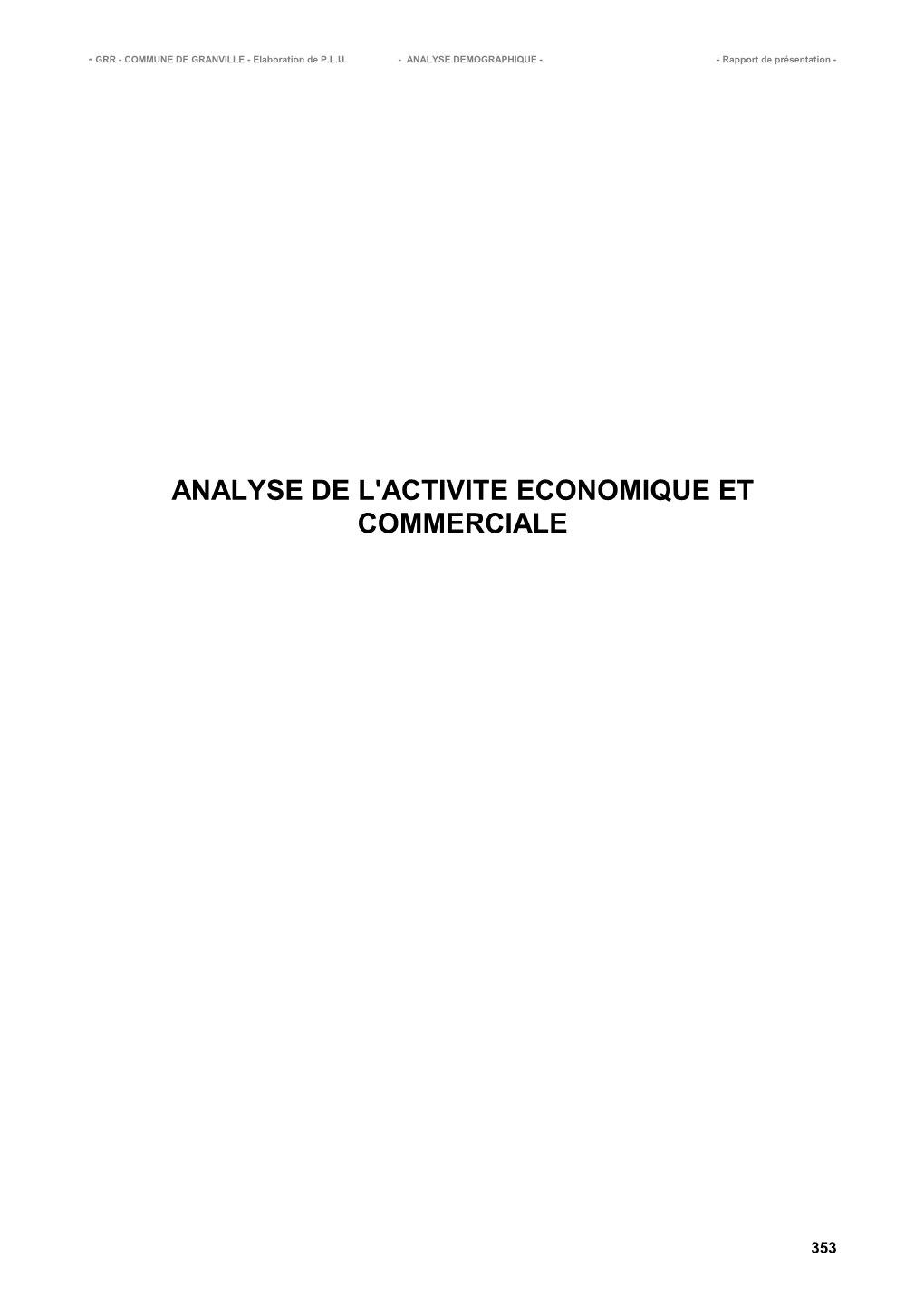 Analyse De L'activite Economique Et Commerciale