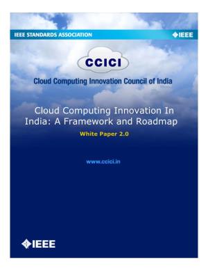 Cloud Computing Innovation in India: a Framework and Roadmap White Paper 2.0