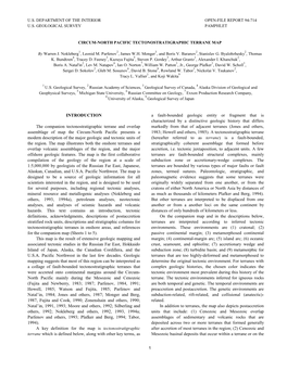 INTRODUCTION the Companion Tectonostratigraphic Terrane And