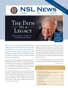 NSL News Volume 22 Issue 1 Spring 14