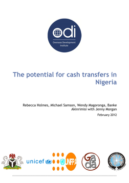 The Potential for Cash Transfers in Nigeria