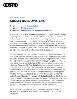 Sunset Rubdown Can