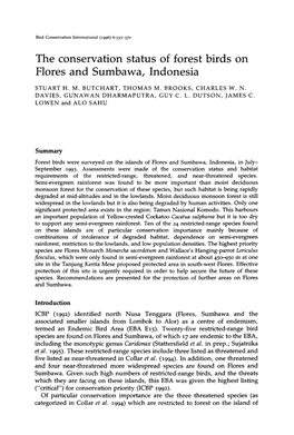 The Conservation Status of Forest Birds on Flores and Sumbawa, Indonesia