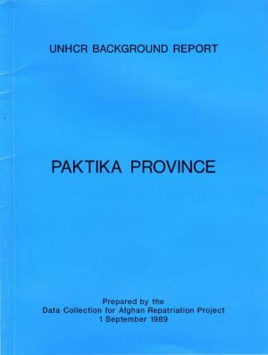 Paktika Province