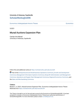 Murad Auctions Expansion Plan