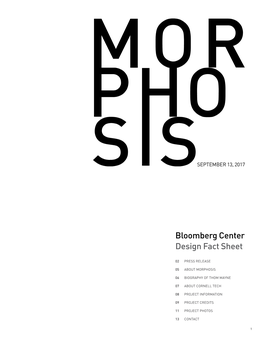 Bloomberg Center Design Fact Sheet