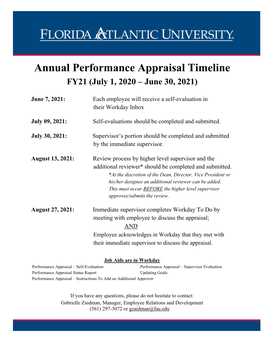 Performance Appraisal Timeline And