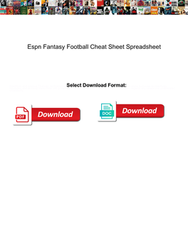 Espn Fantasy Football Cheat Sheet Spreadsheet