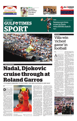 Nadal, Djokovic Cruise Through at Roland Garros