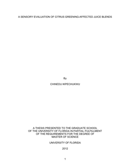 University of Florida Thesis Or Dissertation Formatting Template