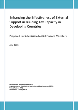 External Support in Building Tax Capacity in Developing Countries